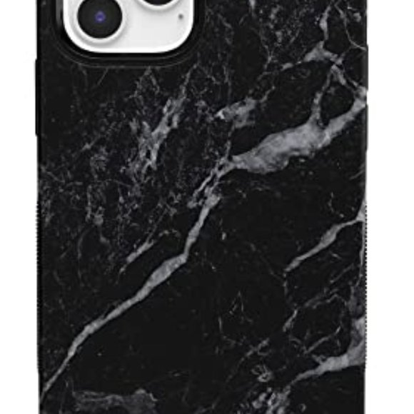 iPhone 12/12 Pro Phone CaseClassic Black Marble Case 360 Degree Coverage for
